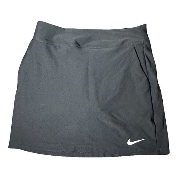 Nike Dri-FIT Women's Golf Skort Black White Swoosh XS Athletic - Picture 1 of 2
